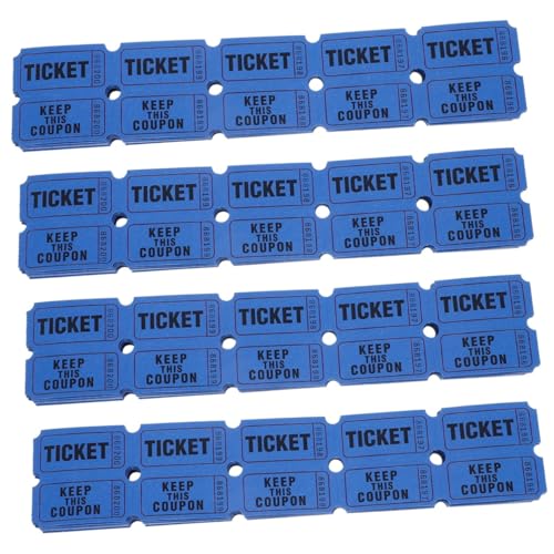 EXCEART 400 STK Lotterie-ziehungsscheine Lose Eintrittskarten Für Den Unterricht Veranstaltungstickets Eintrittskarte Für Veranstaltungen Auktionstickets Fahrkarte Zubehör Papier Flugblatt von EXCEART