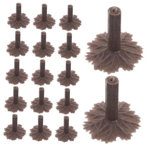 EXCEART 50 Stück Modellbaumfüße Modellbaum Zubehör Model Szenenzubehör Basis von Miniaturbäumen Bastelständer DIY-Mikrolandschaft Miniatur-Baumsockel Baumbasishalter Plastik Light Brown von EXCEART