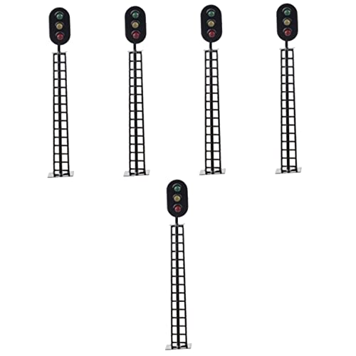 EXCEART 5St Lichter ampelschirm signalpfeife Modelleisenbahnen ho Scale Zug zubehör scheibengardinen Mini-Simulationslichtmodell Mini-Signallichtmodell Puppenhaus schmücken Abs, 1.3X8.3CMx5pcs von EXCEART