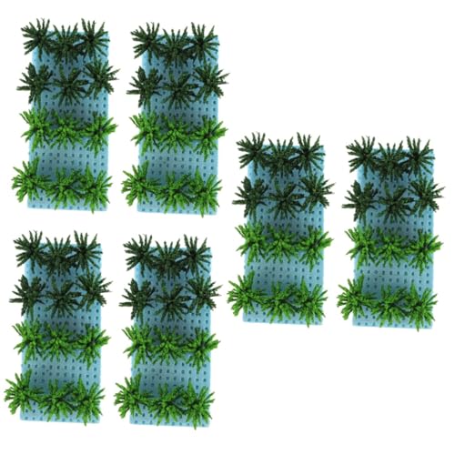 EXCEART 6 Kisten Bush-hain-Modell Grüne Pflanzen Mini-töpfe Miniaturen Grünflächenteppiche Künstliches Grasdekor Grüne Wohnkultur Errötender Teppich Mini-Pflanzen Handbuch Plastik Rasen von EXCEART