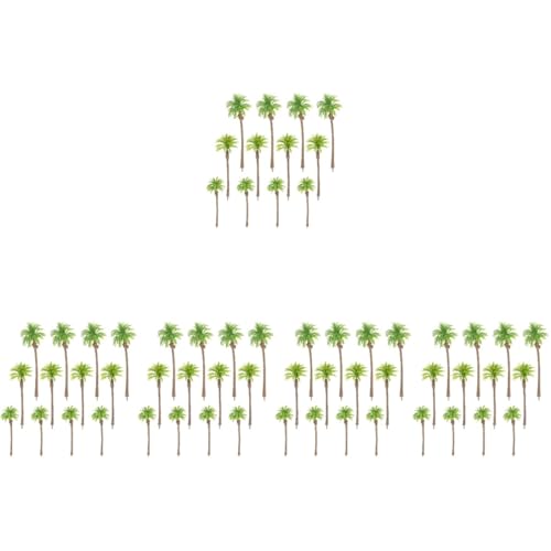 EXCEART 60 STK Kokosnussbaum-Modell Pflanzendekor Gründekor Miniaturbäume künstliches Palmenmodell Bahn Sandtischmaterialien für den BAU Bonsai Landschaftsbaum Modellbaum von EXCEART