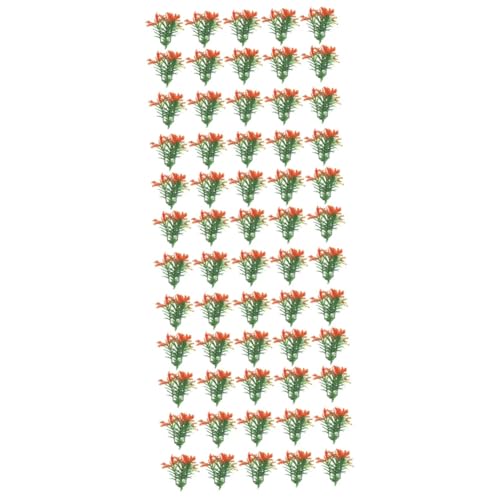 EXCEART 60 STK Mini-Kunstblumen und -Pflanzen Künstliche Pflanze Kunstpflanze Miniaturen Schmücken Gartendekoration simulierte Anlage Puppenhaus Baumaterial für Sandtischmodelle Zubehör von EXCEART