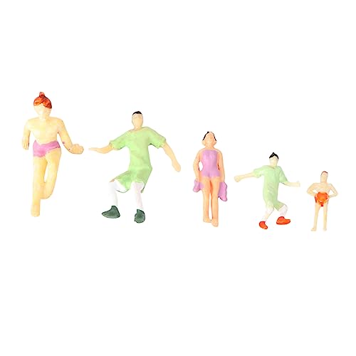 EXCEART 6st Farb Simulations Puppe Desktop-dekor Kleine Menschliche Gestalten Menschen Statuen Winzige Menschenfiguren Puppenstubenarbeiterfiguren Mini Plastik Spielzeugzimmer von EXCEART