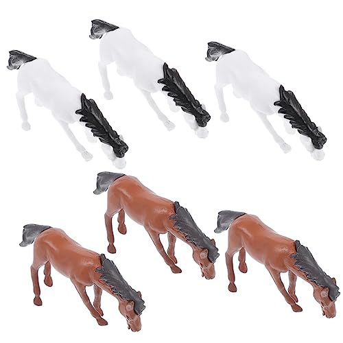 EXCEART 6st Mikro-Ornamente Dekorationen Landschaftshandwerksverzierung Tierschmuck Miniatur Bonsai-pflanzenverzierung Mini- -Tier Mini-bastelverzierung Desktop-Ornament PVC von EXCEART