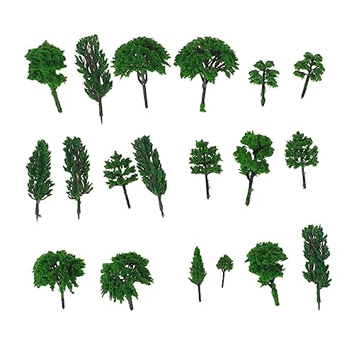 EXCEART 70 Stück Baummodell Bäume Für Die Modelleisenbahn Kleine Pflanzen Dekor Gefälschte Bäume Dekorieren Mini Gefälschte Bäume Sandkasten-miniaturen Handbuch Plastik Kombination von EXCEART