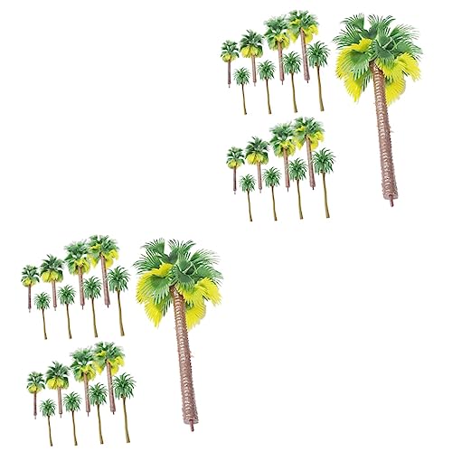 EXCEART 72 STK Palmenmodell Mini Tropische Palmen Modelllandschaftsbäume Mini-Modell Palme Miniaturbäume Kuchendeckel Mit Palmen Tropische Landschaftsbäume Kokosnussbaum Requisiten Plastik von EXCEART