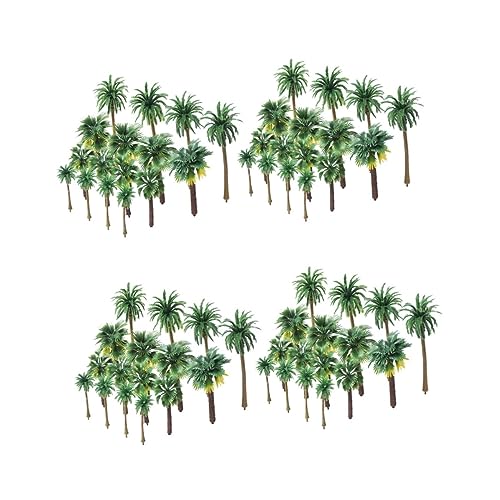 EXCEART 72 STK Künstliche Kokospalme Miniatur-landschaftszubehör Künstliche Baumpflanzen Mini-landschaftsbaum Statische Grasbüschel Palmenfiguren Gefälschte Bäume Plastik Bahn Sandkasten von EXCEART