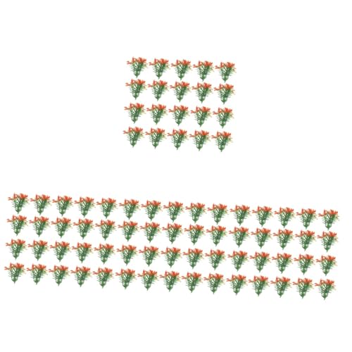 EXCEART 80 STK Mini-Kunstblumen und -Pflanzen Künstliche Pflanze Kunstpflanze Wohnkultur Puppenhaus Miniatur-Dekor Mini-Pflanze Haushalt Baumaterial für Sandtischmodelle Zubehör Anlage von EXCEART
