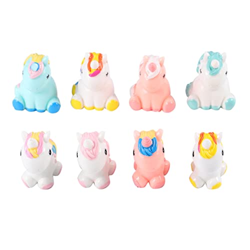 EXCEART 8st Einhorn-Dekoration Miniaturfiguren Feengarten Feengartendekoration Miniatur-Ornamente von EXCEART