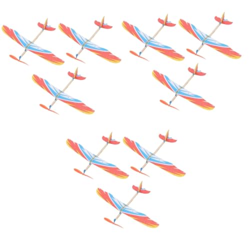 EXCEART 9 STK Lernspielzeug Gummibandflugzeug Hand Werfendes Flugzeug Segelflugzeuge Spielzeug Elastisch Dein Modell Eines Segelflugzeugs Balsaholz Hoch Mini Hölzern Energie Kind Draussen von EXCEART