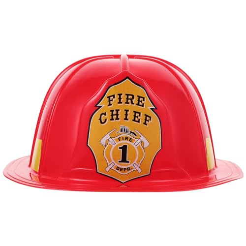 EXCEART Feuerwehrhelm Für Erwachsene – Feuerwehrmann-Hut – Kinder-Feuerwehrmann-Hut Erwachsenen-Feuerwehrmann-Kostüm-Helm Roter Feuerwehrmann-Helm Halloween-Kopfbedeckung Für von EXCEART