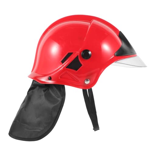 EXCEART Feuerwehrmann Helm Cosplay Kostümzubehör Für Party Verkleidung Und Karneval Roter Feuerwehrhelm Für Rollenspiele Feiertags-deko Und Foto-requisiten von EXCEART