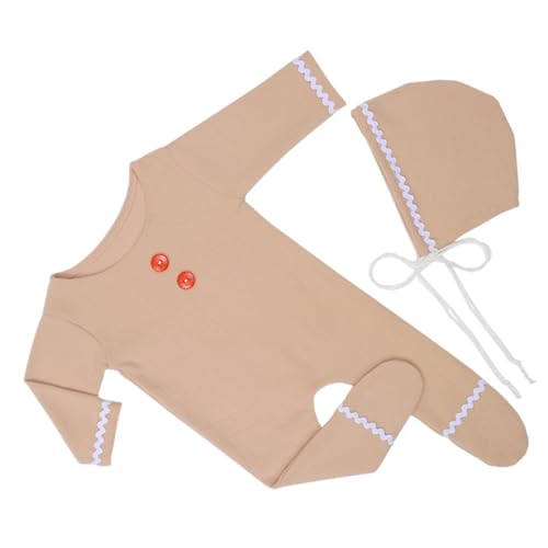 EXCEART Neugeborenen Weihnachtsstrampler Set mit Hut Langarm Bodysuit für Fotoshooting Süßes Lebkuchen Design Bequem und Hautfreundlich für Weihnachten EXCEART Neugeborenen Weihnachtsstrampler Set mit Hut Langarm Bodysuit für Fotoshooting Süßes Lebkuchen Design Bequem und Hautfreundlich für Weihnachten von EXCEART