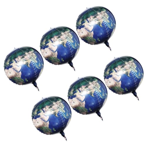 EXCEART Partyballons 6 Stück Erd-Aluminiumfolien-Ballon Erdkugel-Ballons Erd-Ballons Für Partys Riesige -Ballons Party-Ballons Hochzeits-Ballons Planeten-Muster-Ballons Dekorieren von EXCEART