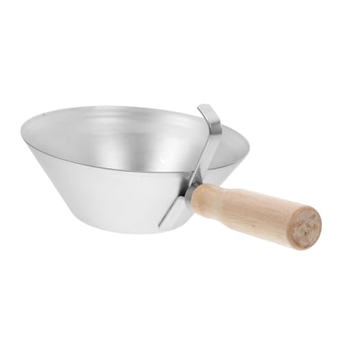 EXCEART Trockenbau Schlammwanne Schlammwanne Trockenbau Gipser Werkzeuge Trockenbau Pfanne Beton Werkzeugeimer Werkzeugeimer Griff Silber Eisen von EXCEART