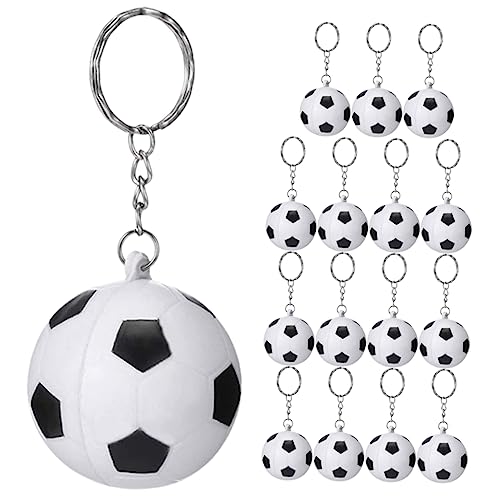 EXHUMKY 15Stücke Teiliges Fußball Schlüsselanhänger PU Fußball Taschenanhänger für DIY Dekoration Schlüsselbund und für Fußballfans EXHUMKY 15Stücke Teiliges Fußball Schlüsselanhänger PU Fußball Taschenanhänger für DIY Dekoration Schlüsselbund und für Fußballfans von EXHUMKY