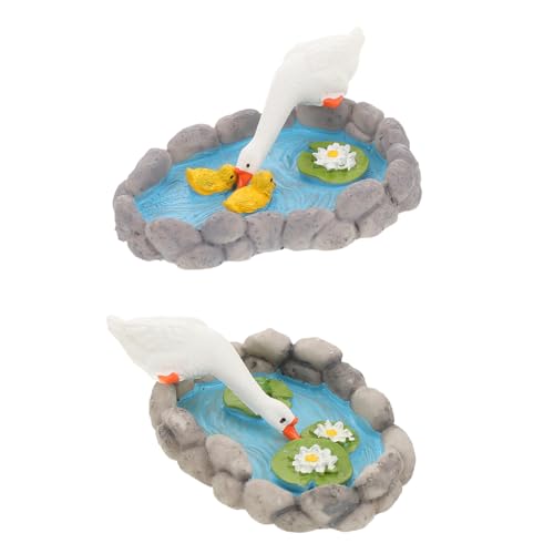 EXHUMKY 2 Stück Lotusblumen und Gänse Figuren aus Resin Kreatives Miniatur Gartenaccessoire für Bezaubernde Dekoration im Wohnzimmer Freien EXHUMKY 2 Stück Lotusblumen und Gänse Figuren aus Resin Kreatives Miniatur Gartenaccessoire für Bezaubernde Dekoration im Wohnzimmer Freien von EXHUMKY