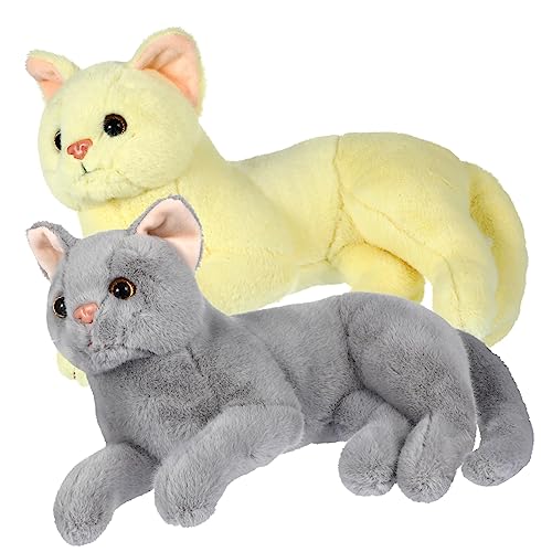 EXHUMKY 2 Stück Plüschtier Katze ausgestopfte Tiere realistische Katze Spielzeugkatze Plüschpuppenspielzeug mit Katze Katzenkuscheltiere für PP Baumwolle EXHUMKY 2 Stück Plüschtier Katze ausgestopfte Tiere realistische Katze Spielzeugkatze Plüschpuppenspielzeug mit Katze Katzenkuscheltiere für PP Baumwolle von EXHUMKY