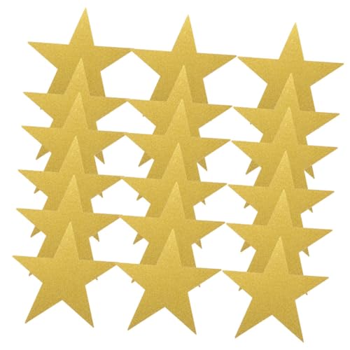 EXHUMKY 24 Stück Glitzernde Goldene Stern Ausschnitte Große Papiersterne für Wand und Partydekoration Doppelseitige Sterne für Klassenzimmer und Bastelprojekte EXHUMKY 24 Stück Glitzernde Goldene Stern Ausschnitte Große Papiersterne für Wand und Partydekoration Doppelseitige Sterne für Klassenzimmer und Bastelprojekte von EXHUMKY