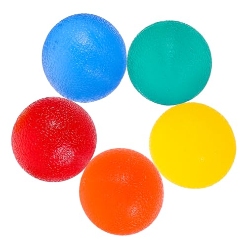 EXHUMKY 5 Stück Teiliges Stressball Silikon Fidget Toy für Entspannung Handtraining und Stressabbau für Partys Reisen Verschiedene Härtegrade Gelb Orange Rot Blau Grün EXHUMKY 5 Stück Teiliges Stressball Silikon Fidget Toy für Entspannung Handtraining und Stressabbau für Partys Reisen Verschiedene Härtegrade Gelb Orange Rot Blau Grün von EXHUMKY