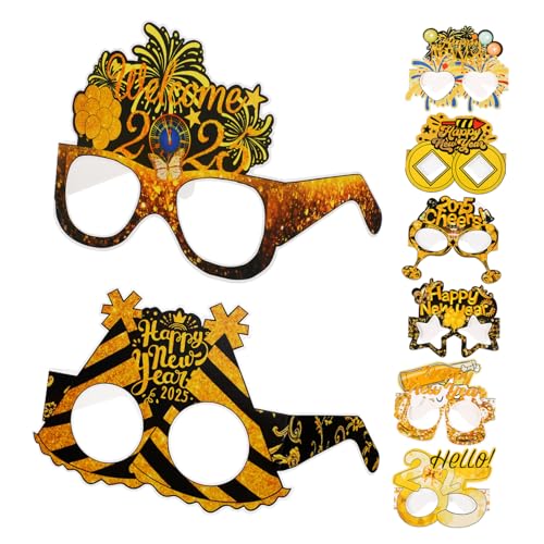 EXHUMKY 8stücke Teiliges Lustige Neujahrsbrillen Papier Foto-requisiten Für Silvesterparty Komfortabel Und Kreative Designs Für Unvergessliche EXHUMKY 8stücke Teiliges Lustige Neujahrsbrillen Papier Foto-requisiten Für Silvesterparty Komfortabel Und Kreative Designs Für Unvergessliche von EXHUMKY