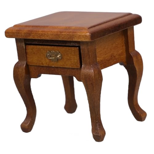 EXHUMKY Maßstab Miniatur Beistelltisch mit Funktionalem Schublade für Wohnzimmer und Schlafzimmer Vintage Möbel für Puppenhaus Zubehör EXHUMKY Maßstab Miniatur Beistelltisch mit Funktionalem Schublade für Wohnzimmer und Schlafzimmer Vintage Möbel für Puppenhaus Zubehör von EXHUMKY