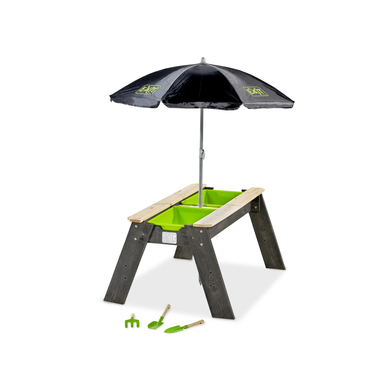 EXIT Aksent Sand- und Wassertisch mit Sonnenschirm und Gartenwerkzeugen von EXIT TOYS