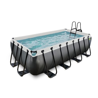 EXIT Black Leather Pool 400x200x100cm mit Filterpumpe - schwarz von EXIT Toys