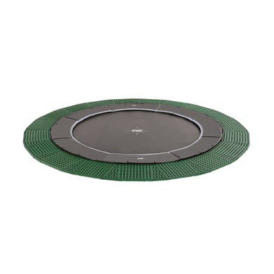 EXIT Dynamic ebenerdiges Trampolin ø 366 cm mit Freezone Sicherheitsplatten, schwarz von EXIT Toys