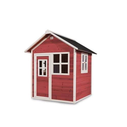 EXIT Toys Loft 100 Holzspielhaus für Draußen - Gartenhaus aus Holz für Kinder mit wasserdichtem Dach - Einfache Montage - 100% FSC Zedernholz - TÜV-Zertifiziert - 149x135x159cm - Rot EXIT Toys Loft 100 Holzspielhaus für Draußen - Gartenhaus aus Holz für Kinder mit wasserdichtem Dach - Einfache Montage - 100% FSC Zedernholz - TÜV-Zertifiziert - 149x135x159cm - Rot von EXIT TOYS