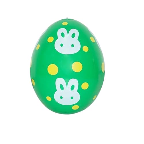 Ostereier Riesiges Osterei, wiederverwendbar, Kunststoff, PVC, Gartenornament, großer Partyballon for Feiern(Green) von EXKURPOO