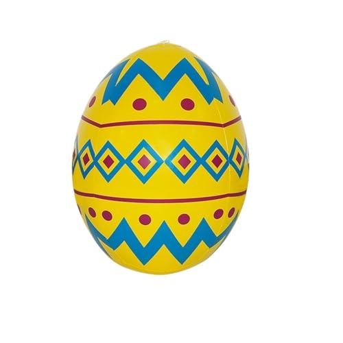 Ostereier Riesiges Osterei, wiederverwendbar, Kunststoff, PVC, Gartenornament, großer Partyballon for Feiern(Yellow) von EXKURPOO