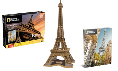EXPLORA - Eiffelturm - 3D-Puzzles 540203-80 Teile - Historisches Denkmal - Level 5 - Ohne Kleber oder Schere - Paris - Bauspiel - National Geographic Lizenz - Ab 8 Jahren von EXPLORA SCIENCES
