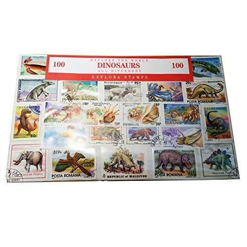EXPLORA Dinosaurier Briefmarken aus der ganzen Welt, Prehistoric Animals Worldwide Collectable Set von 100 Briefmarken/Souvenir/Speicher / 100 Verschiedene Briefmarken EXPLORA Dinosaurier Briefmarken aus der ganzen Welt, Prehistoric Animals Worldwide Collectable Set von 100 Briefmarken/Souvenir/Speicher / 100 Verschiedene Briefmarken von EXPLORA