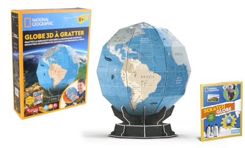 EXPLORA - Globus - 3D-Puzzles - 540220-32 Teile - Level 4 - Ohne Kleber oder Schere - Bauspiel - Modell - National Geographic Lizenz - Bildungs - Geschenk - Ab 8 Jahren von EXPLORA SCIENCES