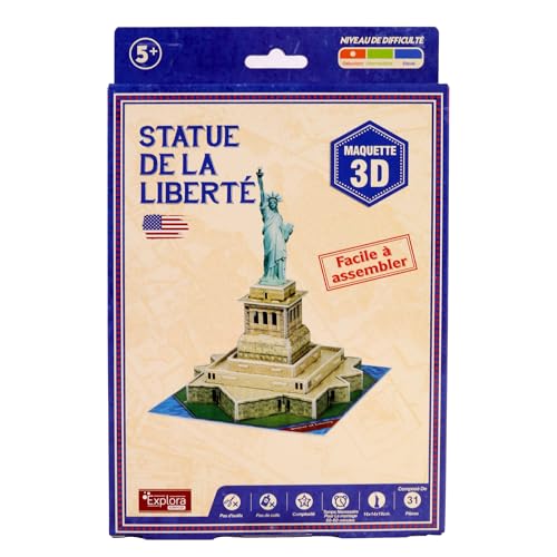 EXPLORA - Freiheitsstatue - 3D-Puzzles - 540024-31 Teile - Denkmal - Stufe 2 - Ohne Kleber oder Schere - Lehrreich - USA - Konstruktionsspiel - Geschenk - Modell - Ab 5 Jahren EXPLORA - Freiheitsstatue - 3D-Puzzles - 540024-31 Teile - Denkmal - Stufe 2 - Ohne Kleber oder Schere - Lehrreich - USA - Konstruktionsspiel - Geschenk - Modell - Ab 5 Jahren von EXPLORA