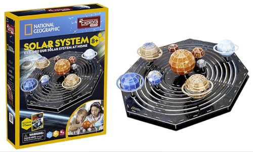 EXPLORA - Sonnensystem - 3D-Puzzles - 540221-173 Teile - Level 5 - Ohne Kleber oder Schere - Bauspiel - Modell - National Geographic Lizenz - Bildung - Geschenk - Ab 8 Jahren von EXPLORA SCIENCES