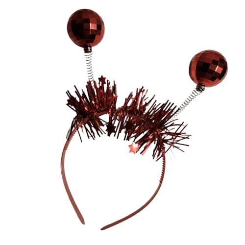 EXQIOUR Lametta Neujahrstanz Kopfbedeckung Stirnband Foto Requisiten Party Cosplay Kostüme Tanzen Weihnachten von EXQIOUR