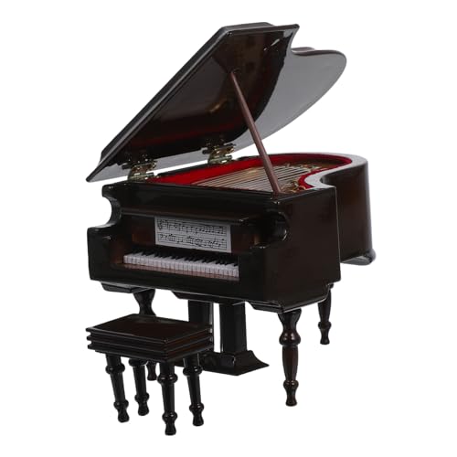 EXQUIMEUBLE 1 Satz Mini-Piano-Modell für musikliebhaber Klavier für Musikliebhaber Klavier Dekoration puppenhaus Klavier Szenenzubehör winziges Klavier Holz Coffee von EXQUIMEUBLE