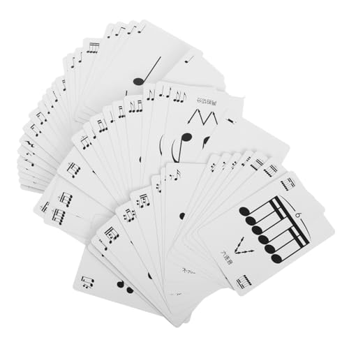 EXQUIMEUBLE 1 Schachtel Rhythmus-Poker-Lesekarten Aktivität Musik-Rhythmus-Poker Musik-Rhythmus-Übungen blinken Musik-Rhythmus-Tools Notation Musikpädagogikkarten Musik-Lernspiel Papier von EXQUIMEUBLE