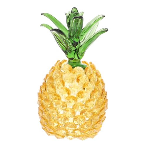 EXQUIMEUBLE 1 Stück Kristall Ananas Ornament Handgefertigte Tischdekoration für Zuhause und Büro Realistische Fruchtfigur mit Smaragdgrünen Blättern für Fotografie Requisiten und Kreative EXQUIMEUBLE 1 Stück Kristall Ananas Ornament Handgefertigte Tischdekoration für Zuhause und Büro Realistische Fruchtfigur mit Smaragdgrünen Blättern für Fotografie Requisiten und Kreative von EXQUIMEUBLE