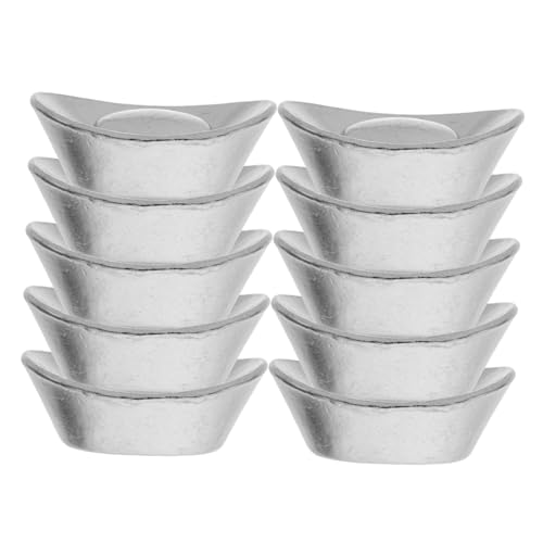 EXQUIMEUBLE 10stücke Mini Ingot Dekorative Figuren Elegante Für Zuhause Hochzeiten Und Feste Symbol Für Wohlstand Und Reichtum Hochwertige Miniatur Ornamente Chinesischer Stil von EXQUIMEUBLE