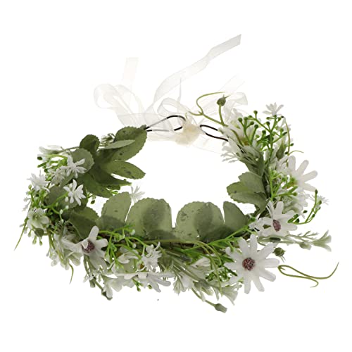 EXQUIMEUBLE 1Stück Daisy Haarschmuck für Hochzeiten und Partys Blumenkranz Haarband Handgefertigte Haardekoration für Besondere Anlässe von EXQUIMEUBLE