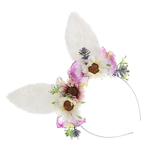 EXQUIMEUBLE 1stück Ostern Haarreif Mit Süßen Hasenohren Haardekoration Für Festivals Und Feiern Perfektes Accessoire Für Ostern Und Partys Weicher Und Hautfreundlicher von EXQUIMEUBLE