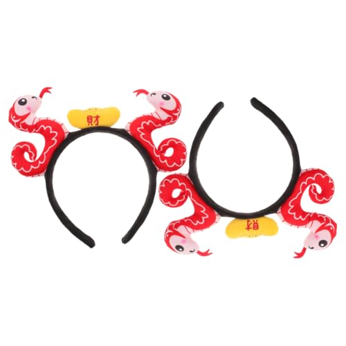 EXQUIMEUBLE 2 Stück Plüsch Schlangen Stirnbänder für Damen Weiche Kostüm Kopfbedeckungen für Partys Halloween Geburtstage Haar Accessoires von EXQUIMEUBLE