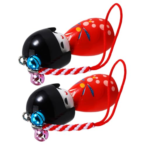 EXQUIMEUBLE 2 Stück Puppenanhänger Im Japanischen Stil Puppenschlüsselanhänger Japanisches Japanische Puppe Japanische Figuren Statuen Puppe Japanische Schlüsselanhänger Asiatische von EXQUIMEUBLE