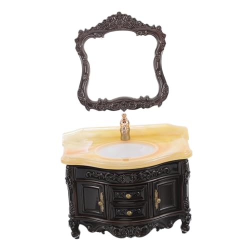 EXQUIMEUBLE 2 Stück Puppenhaus-badezimmerschrank Dekore Für Spülbecken Aus Kunststoff Spültischmodell Miniaturschrank Badezimmer-miniaturwaschbecken Mini-waschtisch Miniaturmöbel Black Abs EXQUIMEUBLE 2 Stück Puppenhaus-badezimmerschrank Dekore Für Spülbecken Aus Kunststoff Spültischmodell Miniaturschrank Badezimmer-miniaturwaschbecken Mini-waschtisch Miniaturmöbel Black Abs von EXQUIMEUBLE