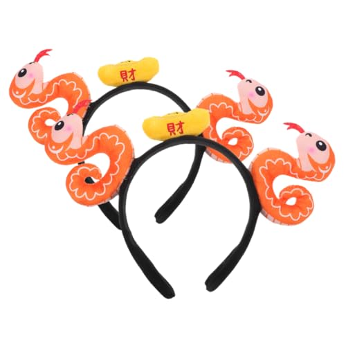 EXQUIMEUBLE 2stücke Niedliche Schlangen-stirnbänder Aus Plüsch Für Damen Dekorative Und Trendige Haarschmuck-accessoires Für Kostümpartys Für Halloween Neue Jahr von EXQUIMEUBLE