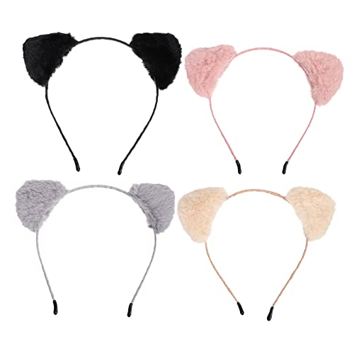 EXQUIMEUBLE 4Stücke Teiliges Katzenohr Haarband für Farbenfrohe Kopfbedeckungen aus Weichem für Partys Cosplay und Besondere Anlässe Glitzernde Katzenohren EXQUIMEUBLE 4Stücke Teiliges Katzenohr Haarband für Farbenfrohe Kopfbedeckungen aus Weichem für Partys Cosplay und Besondere Anlässe Glitzernde Katzenohren von EXQUIMEUBLE