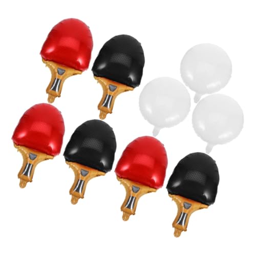 EXQUIMEUBLE 9 Stück Teiliges Tischtennis Ballon Langlebige Sportballon Dekoration in Schläger Ballform Leicht Aufzublasen für Sportpartys Geburtstage und Vielseitige Eventdeko von EXQUIMEUBLE